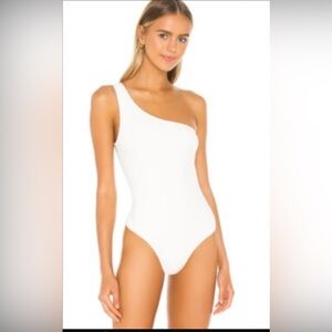Show Me Your Mumu Uno Bodysuit Bone One Shoulder